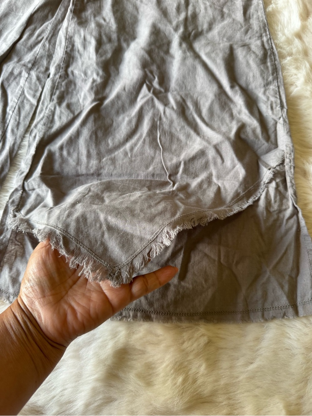 Wearables Wide Leg Taupe Linen-Blend Pants - Picture 8 of 12